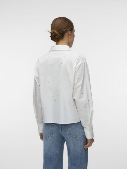 Vero moda nona camicia da donna bianco