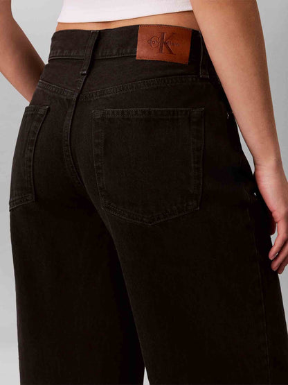 Ck wide leg jeans da donna denim black