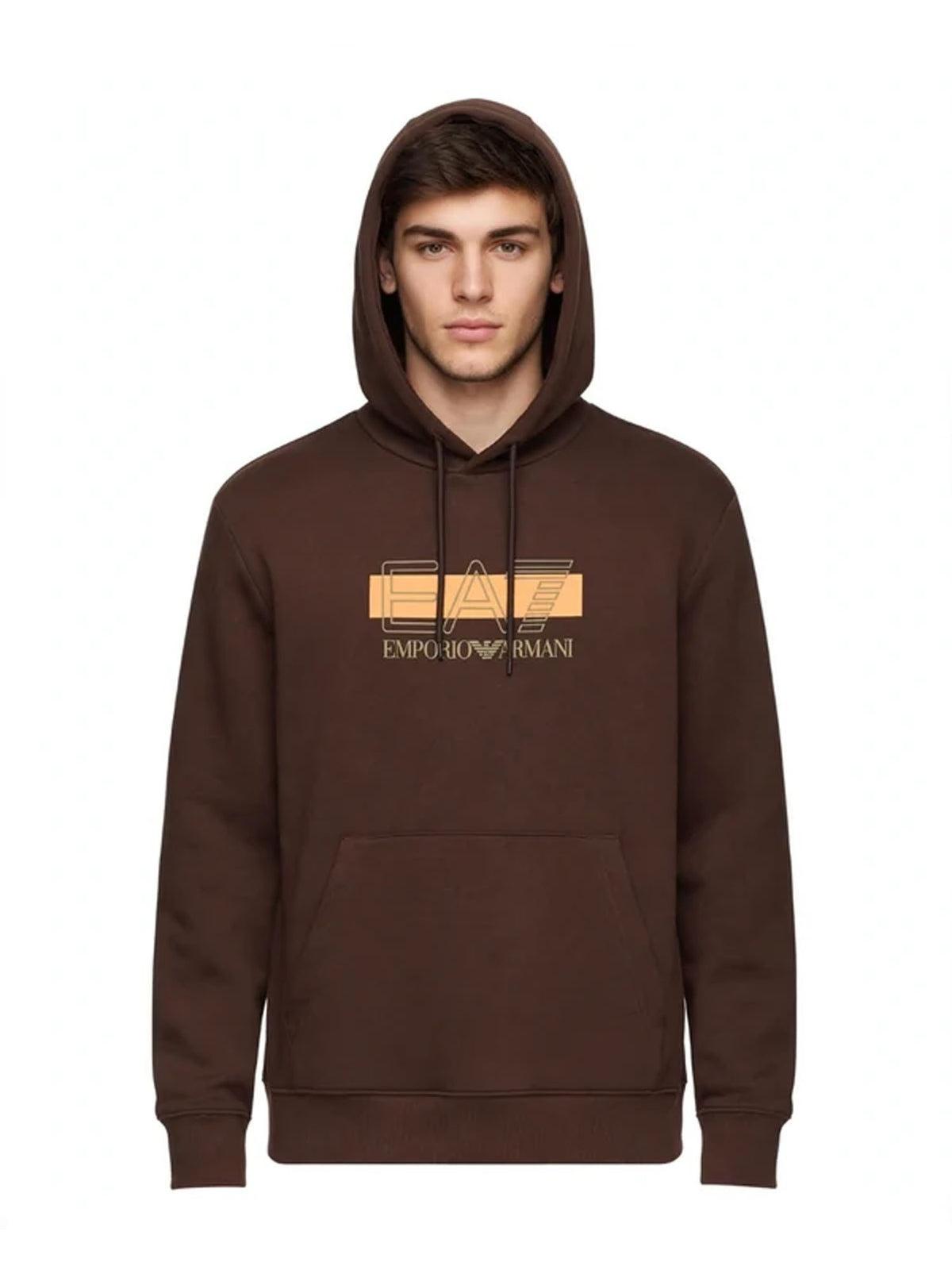 EA7 train visibility felpa da uomo marrone
