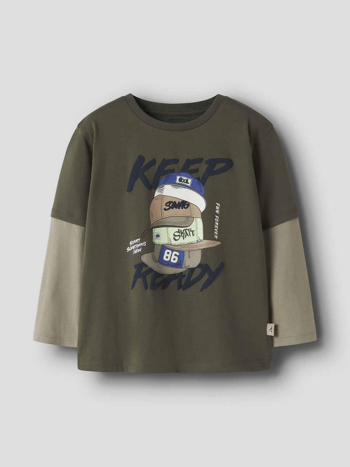 Name it niam t-shirt da bambino/a oliva