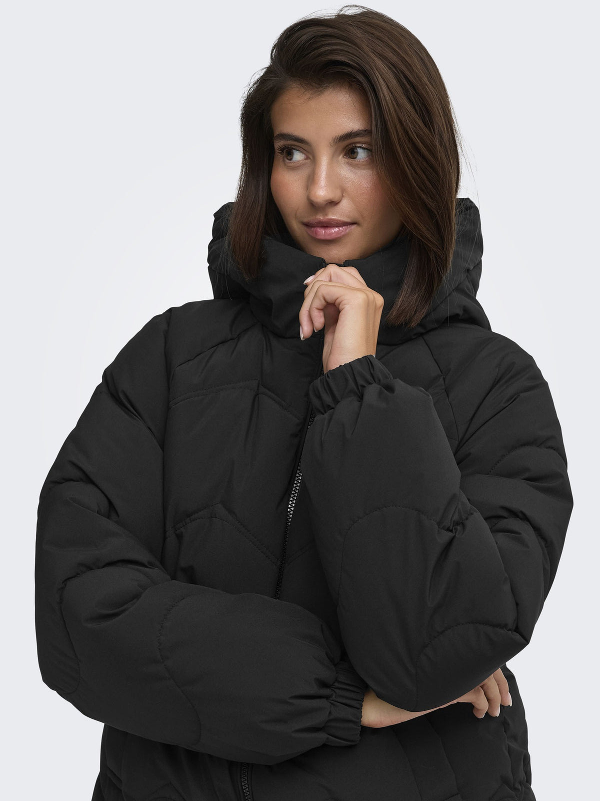 Jdy power puffer giubbino da donna nero