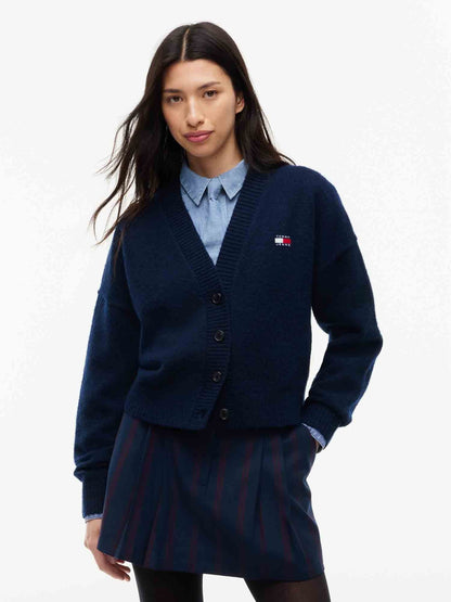 Tommy jeans fluffy maglia da donna blu