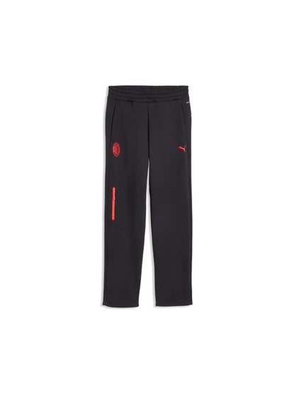 Milan pantalone home calcio da uomo nero rosso