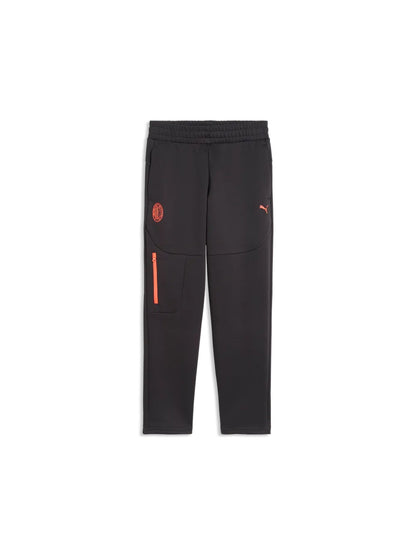 Milan pantal.home jr pantalone calcio da bambino/a nero rosso