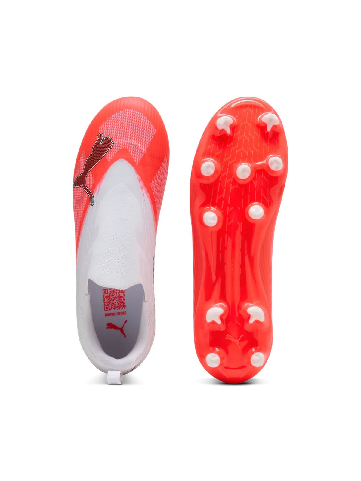 Puma match ll fg scarpa calcio da bambino/a bianco-arancio