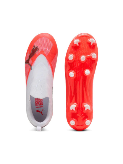 Puma match ll fg scarpa calcio da bambino/a bianco-arancio