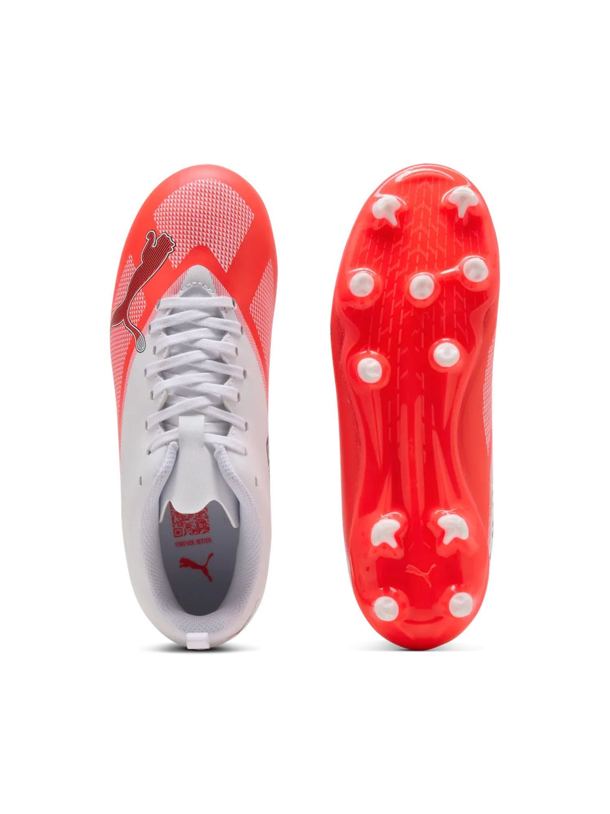 Puma play fg scarpa calcio da bambino/a bianco-arancio