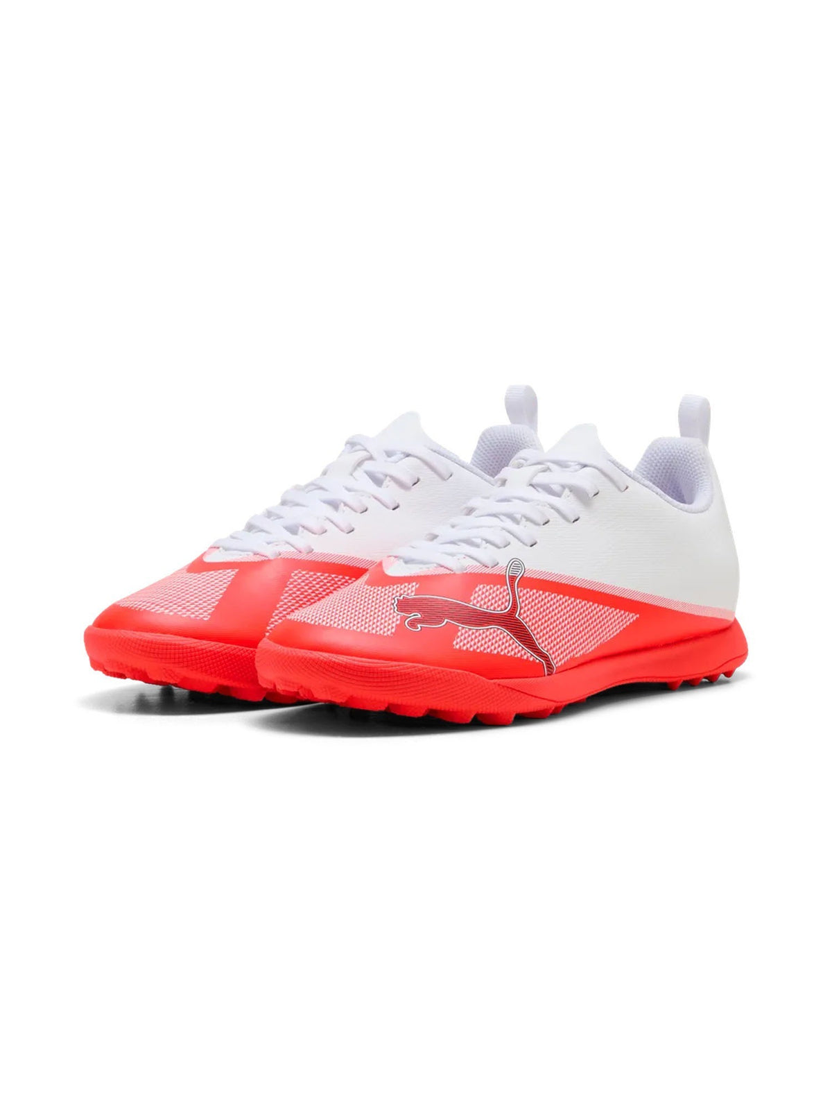 Puma play tt scarpa calcetto da bambino/a bianco-arancio