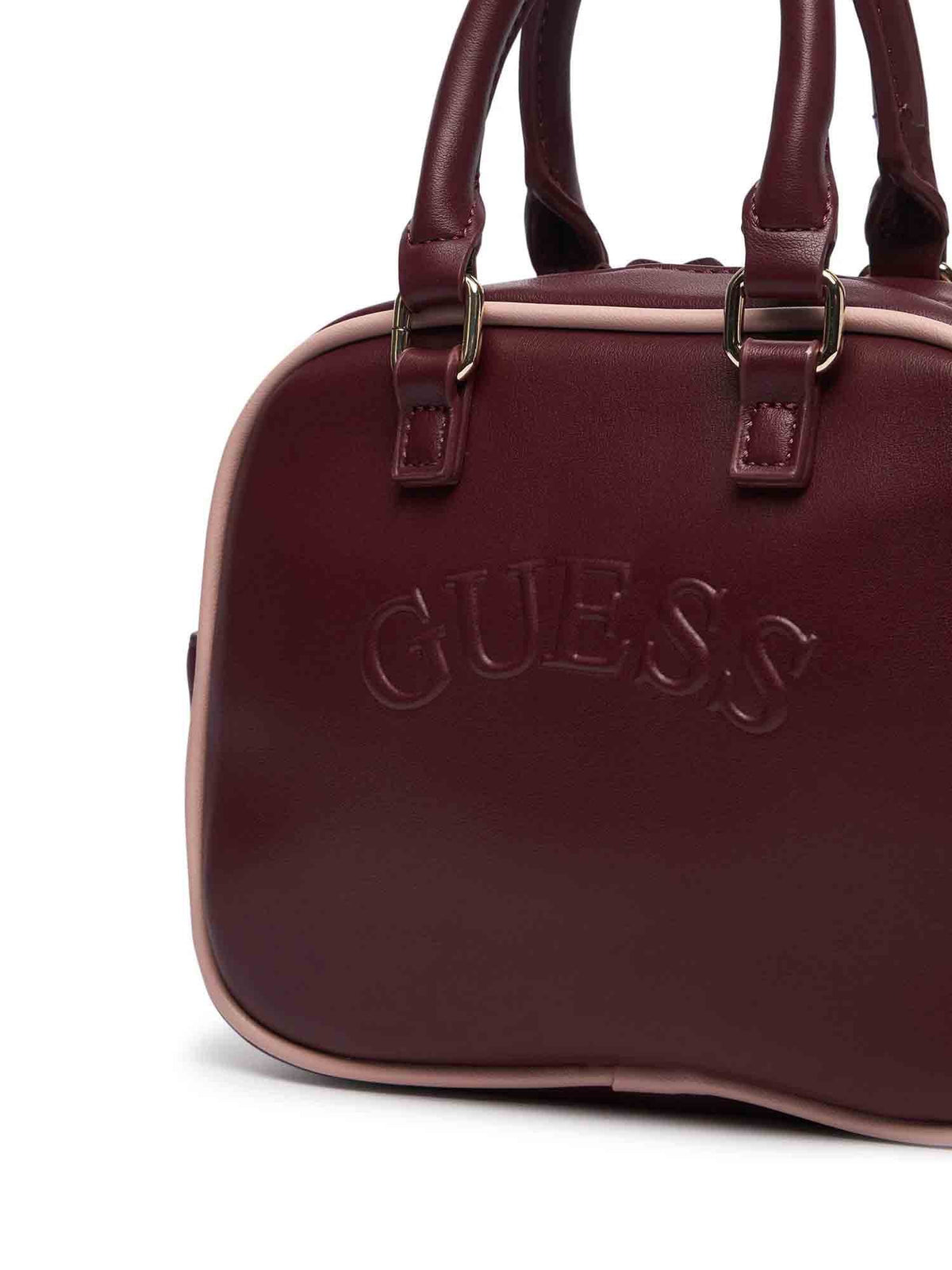 Guess mini crossbody borsa da donna bordeaux