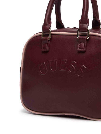 Guess mini crossbody borsa da donna bordeaux