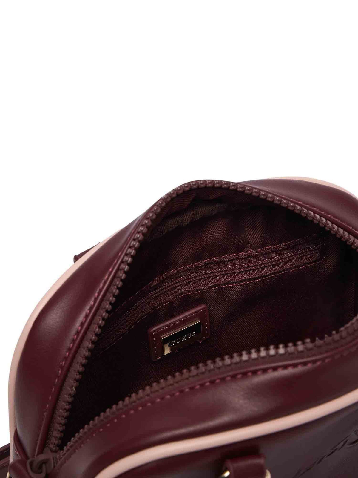 Guess mini crossbody borsa da donna bordeaux