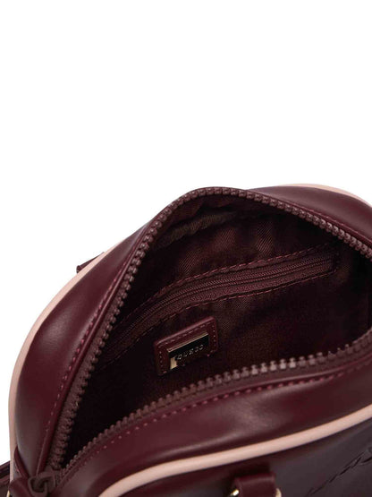 Guess mini crossbody borsa da donna bordeaux