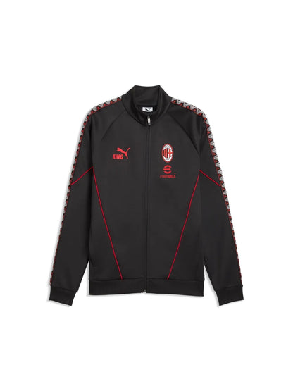 Milan felpa home calcio da uomo nero rosso