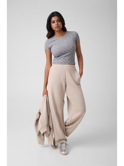 Guess brianna barrel pantalone da donna beige