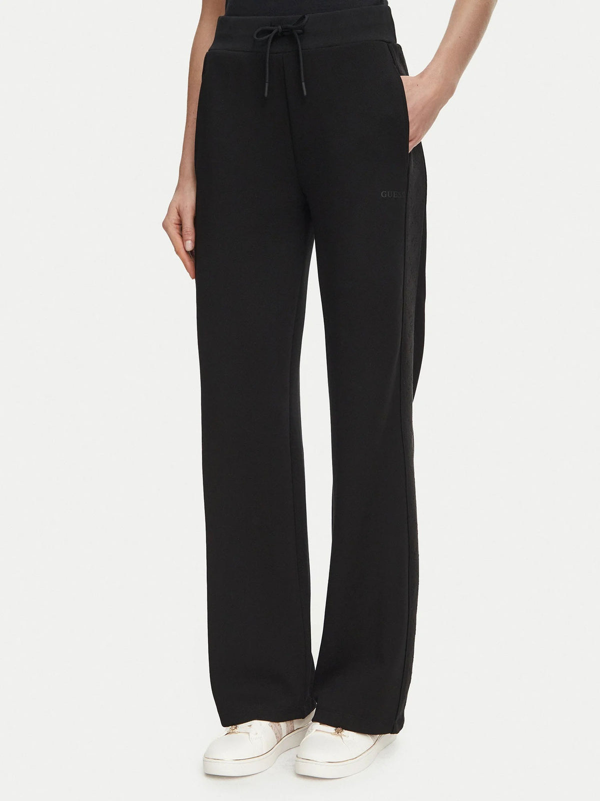 Guess elsa wide leg pantalone da donna nero