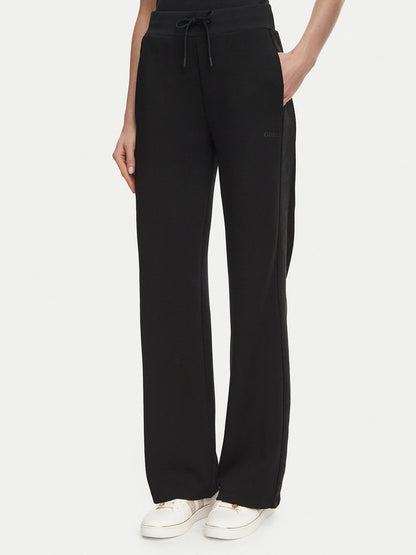 Guess elsa wide leg pantalone da donna nero