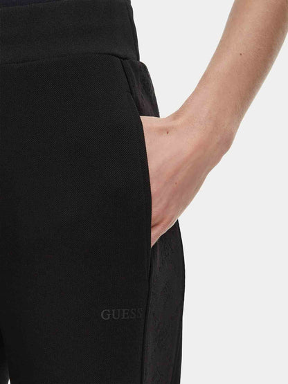 Guess elsa wide leg pantalone da donna nero