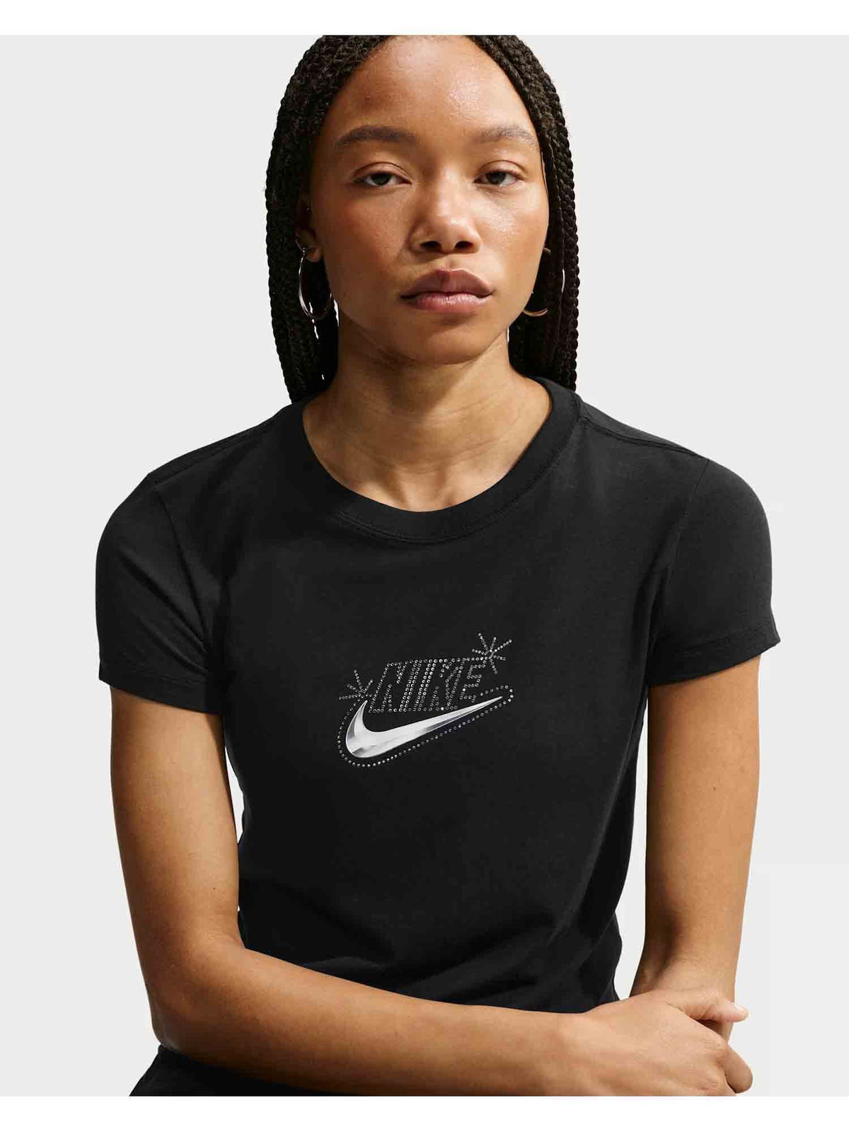 Nike t-shirt mm da donna nero