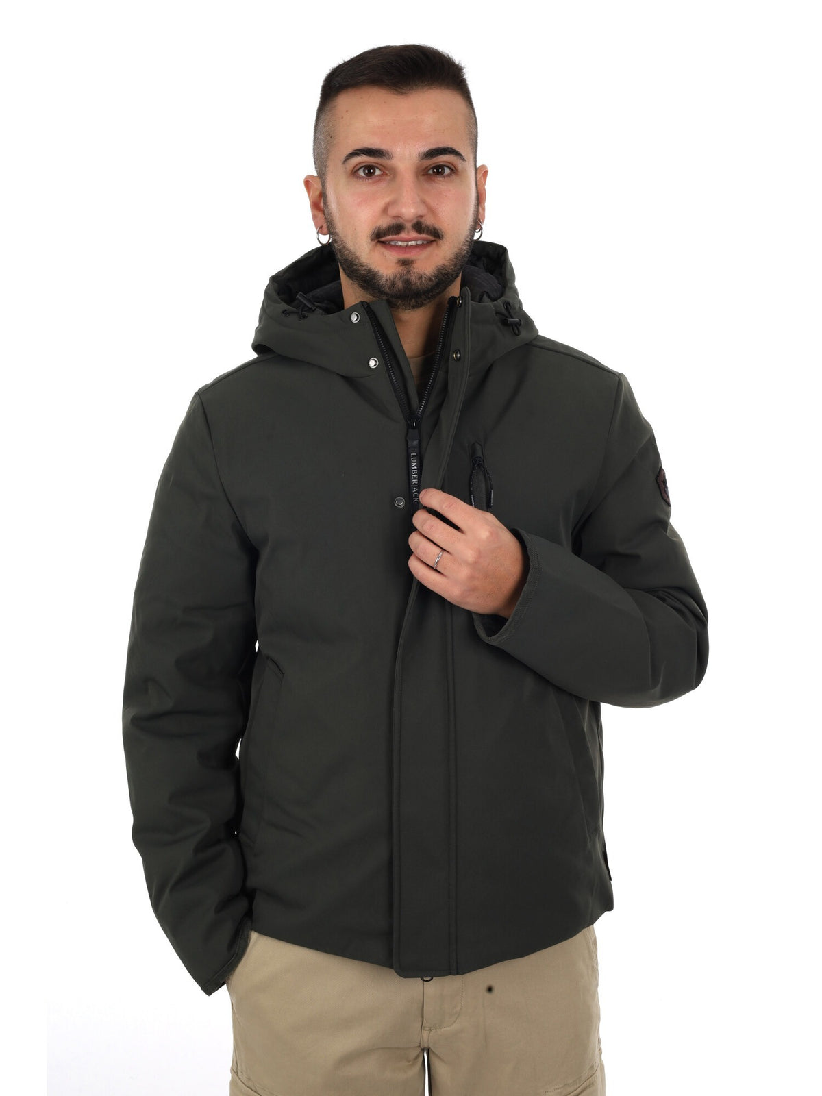Lumberjack platino giubbino da uomo verde militare