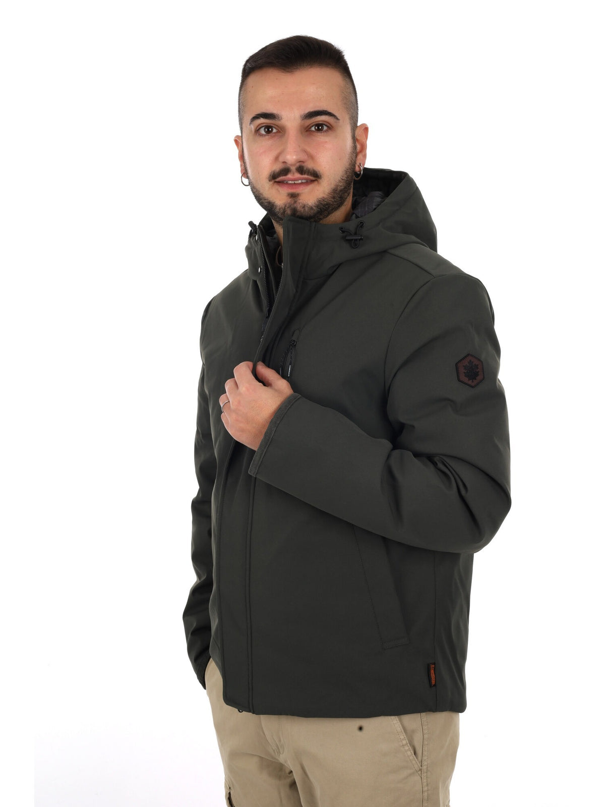 Lumberjack platino giubbino da uomo verde militare