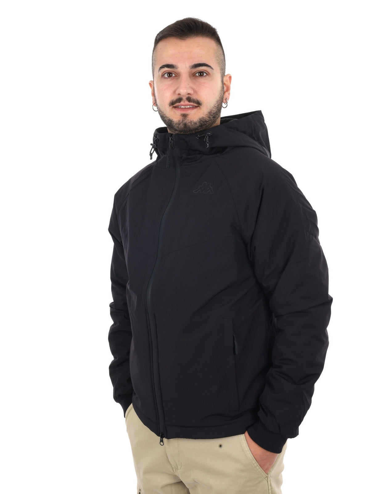 Kappa sofymicropol giubbino da uomo nero