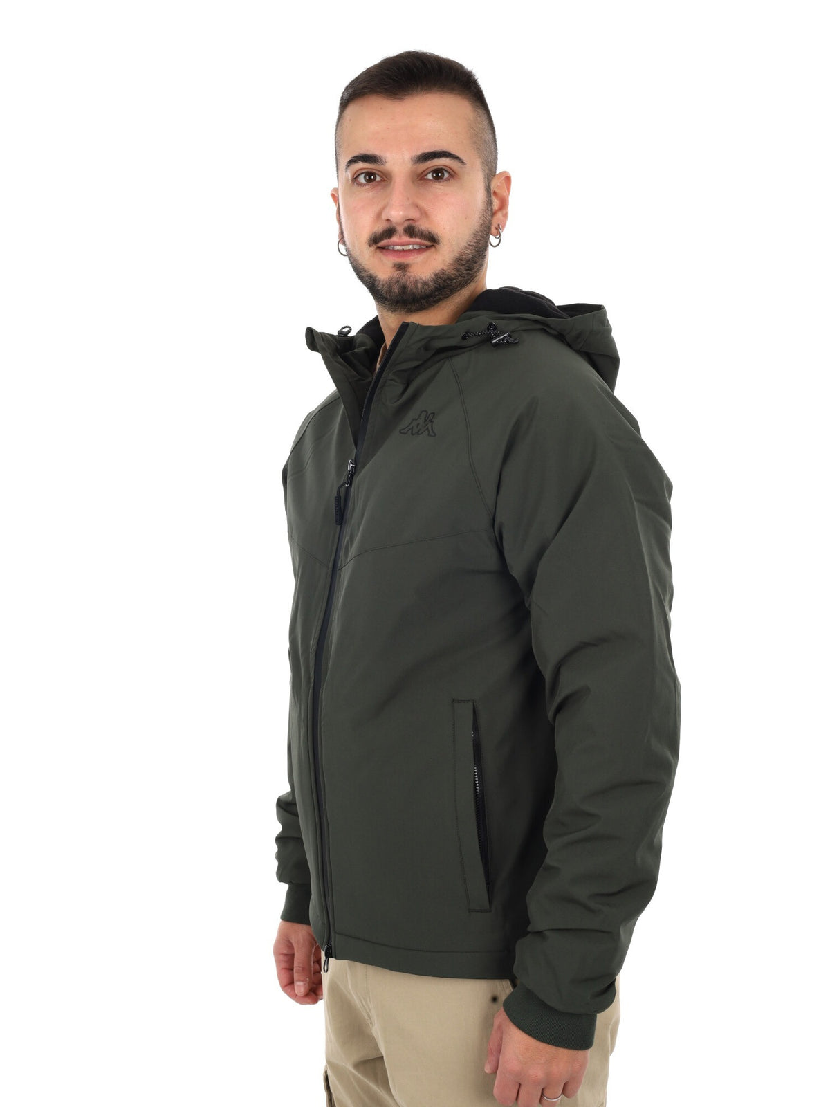 Kappa sofymicropol giubbino da uomo verde