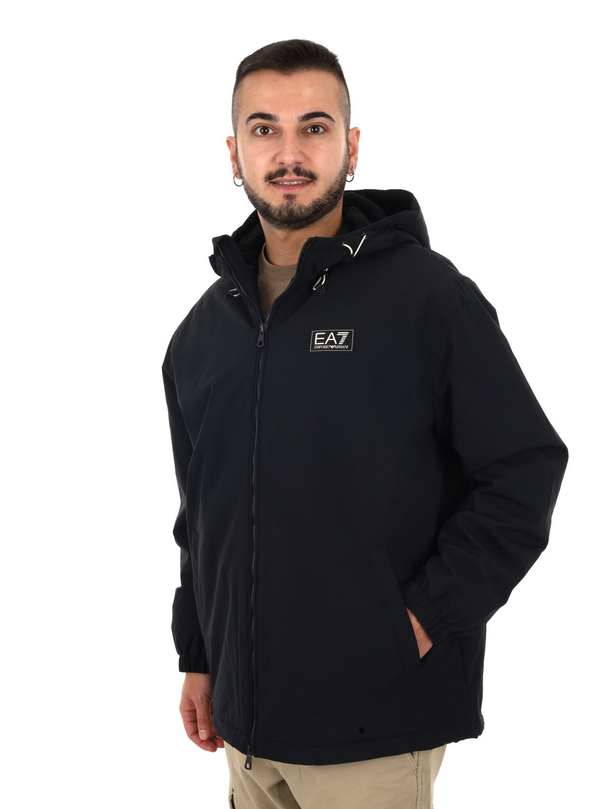 EA7 train refined giubbino da uomo nero