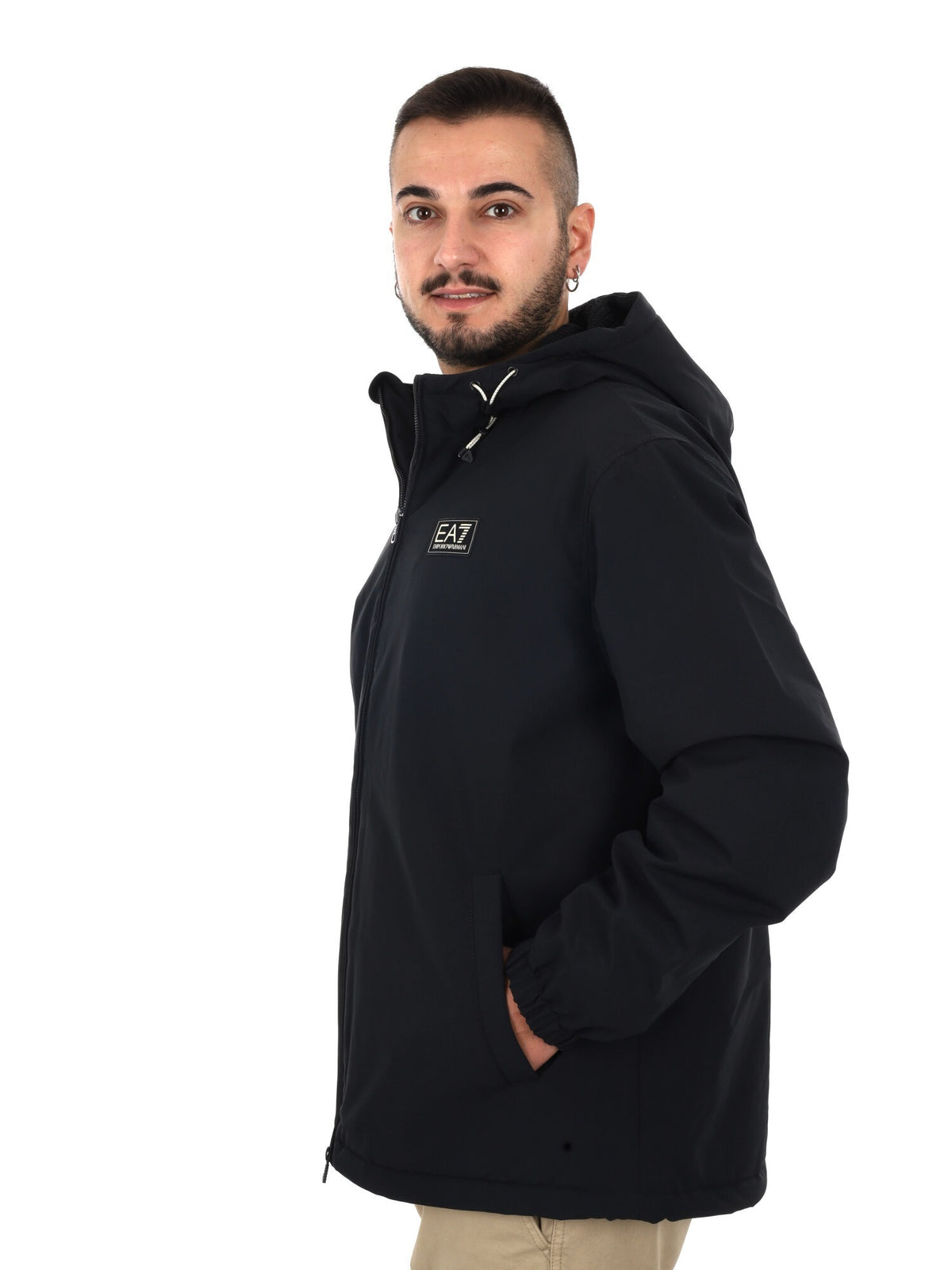 EA7 train refined giubbino da uomo nero
