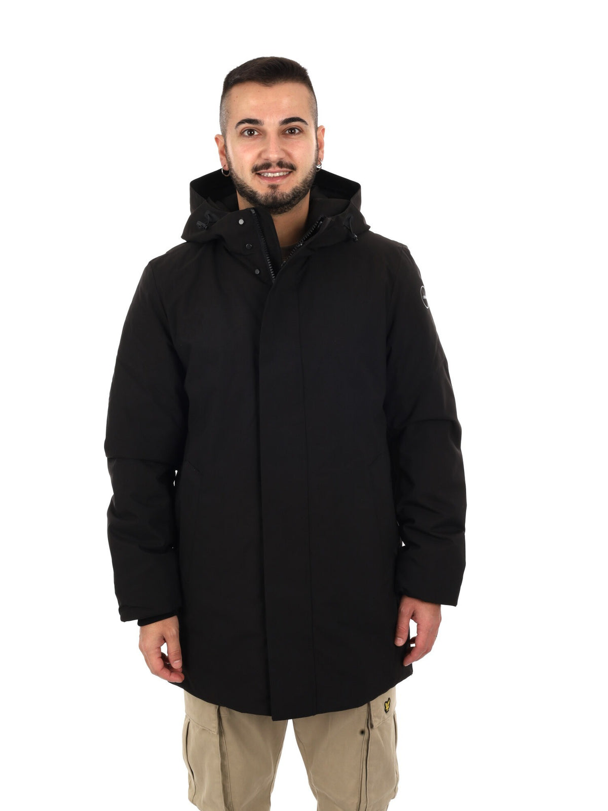 Geox spherica long giaccone da uomo nero