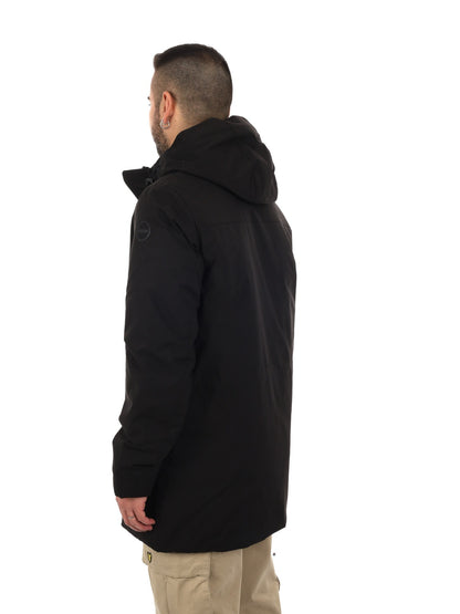 Geox spherica long giaccone da uomo nero