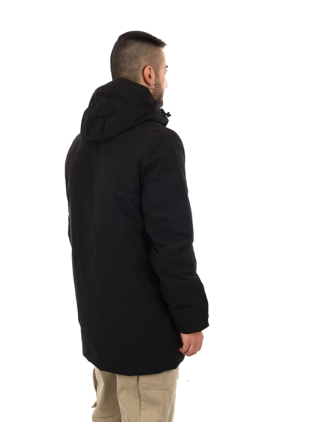 Geox spherica long giaccone da uomo nero
