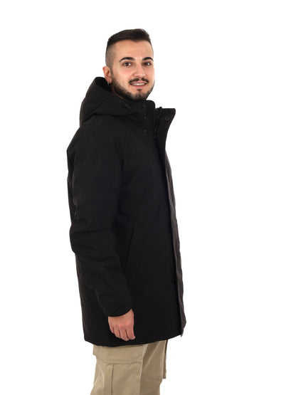Geox spherica long giaccone da uomo nero