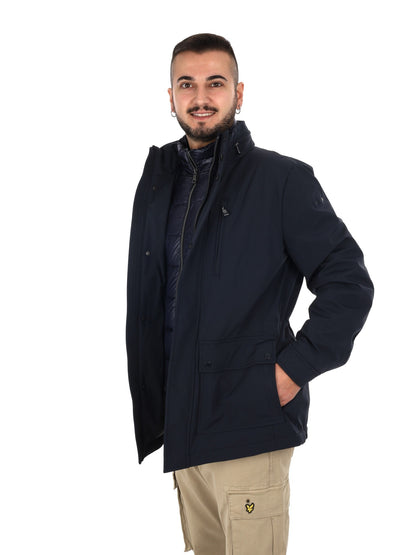 Geox zackerty giaccone da uomo blu