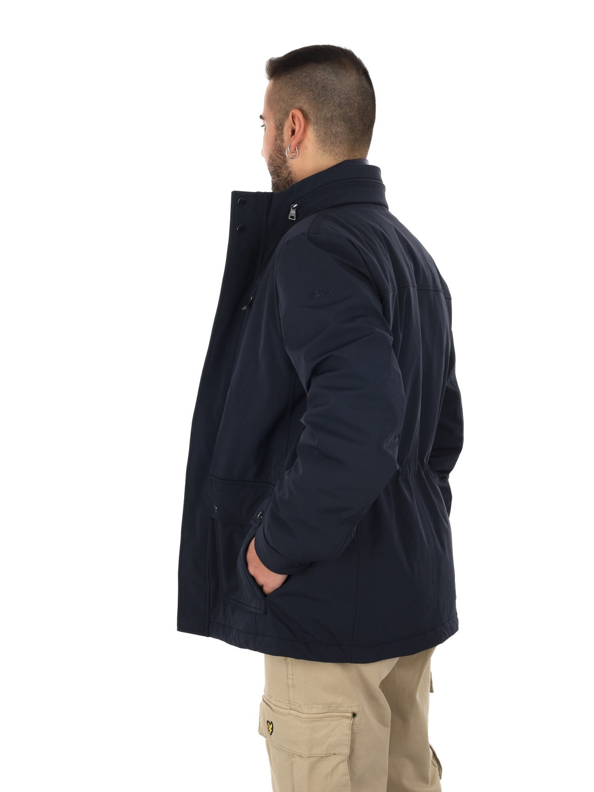 Geox zackerty giaccone da uomo blu