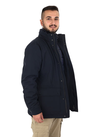 Geox zackerty giaccone da uomo blu