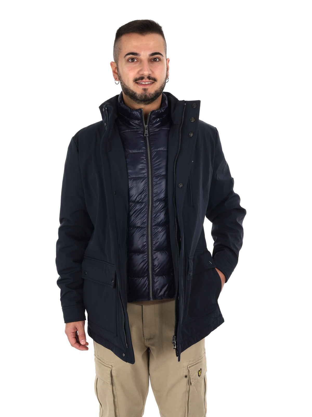 Geox zackerty giaccone da uomo blu
