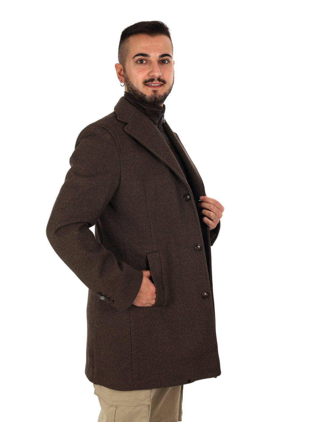Fb cappotto da uomo moro