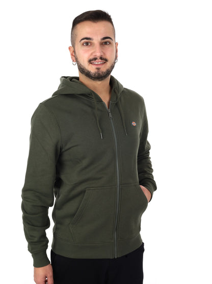 Dickies oakport zip felpa da uomo verde militare