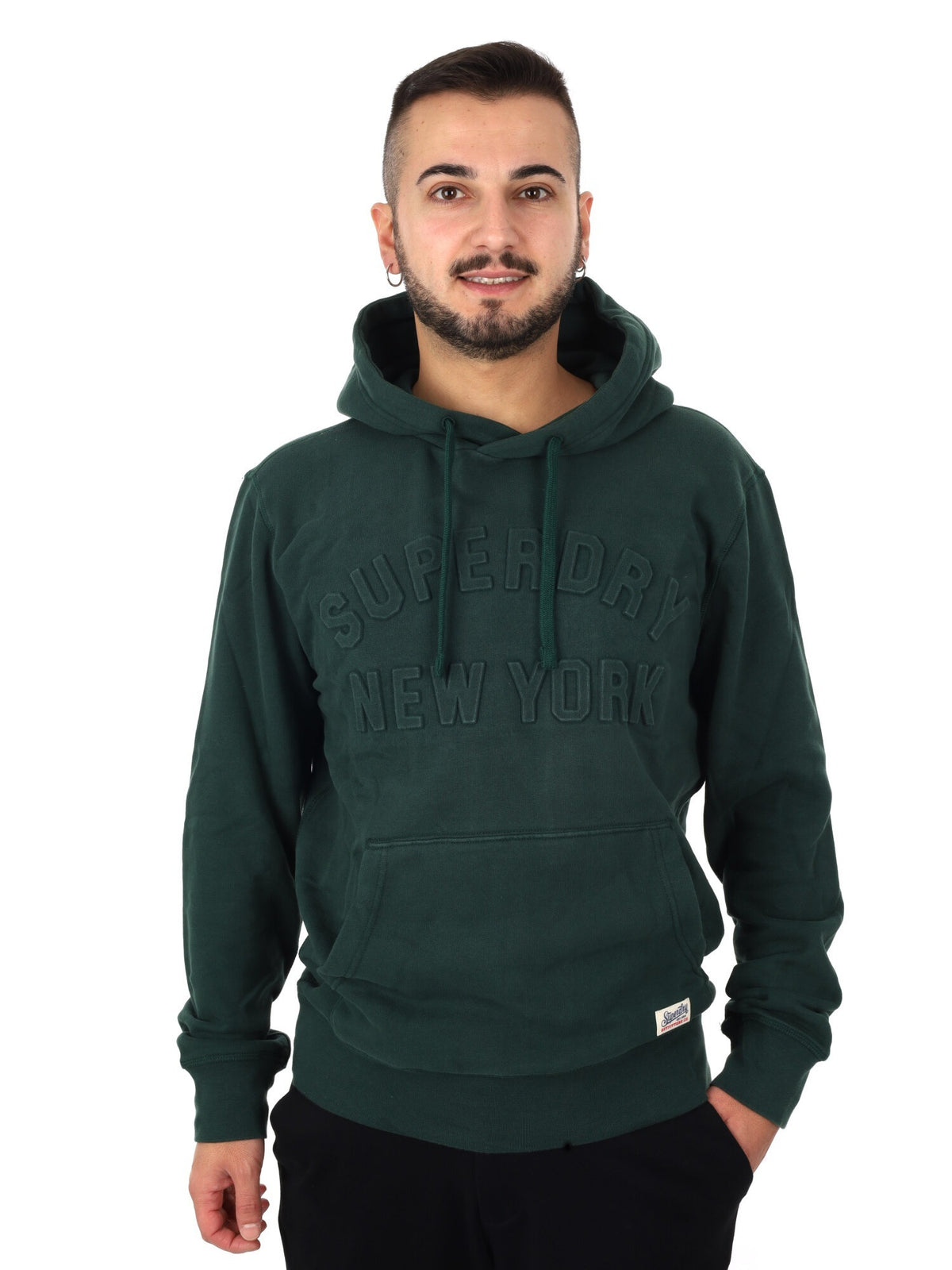 Superdry athletic em felpa da uomo verde