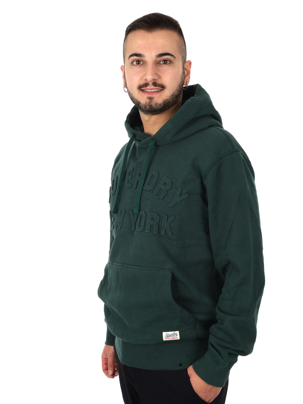 Superdry athletic em felpa da uomo verde