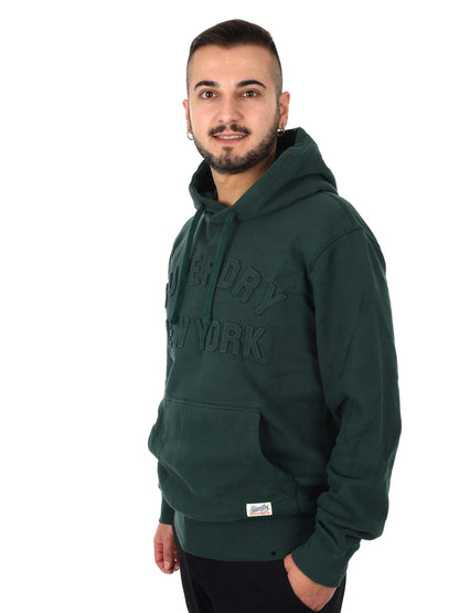 Superdry athletic em felpa da uomo verde