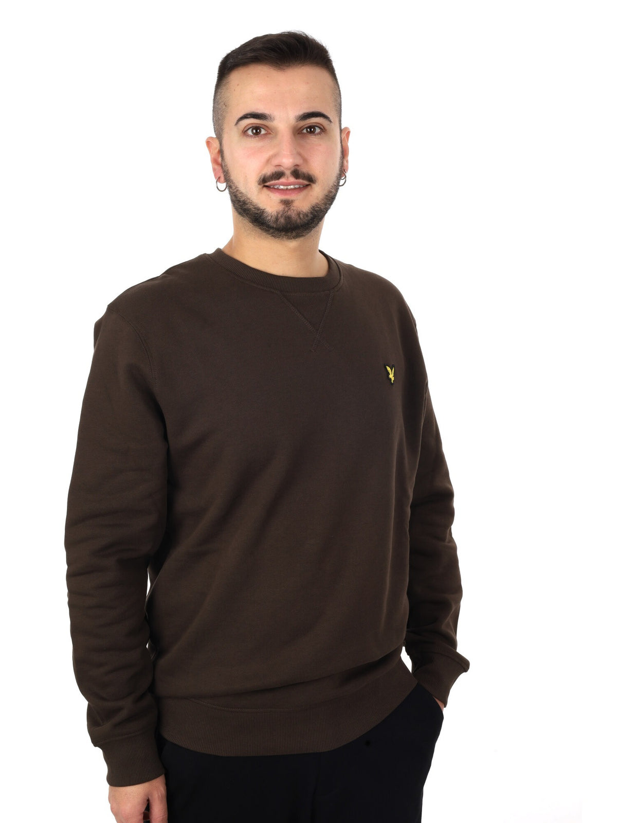 Lyle&scott felpa gir da uomo ebano