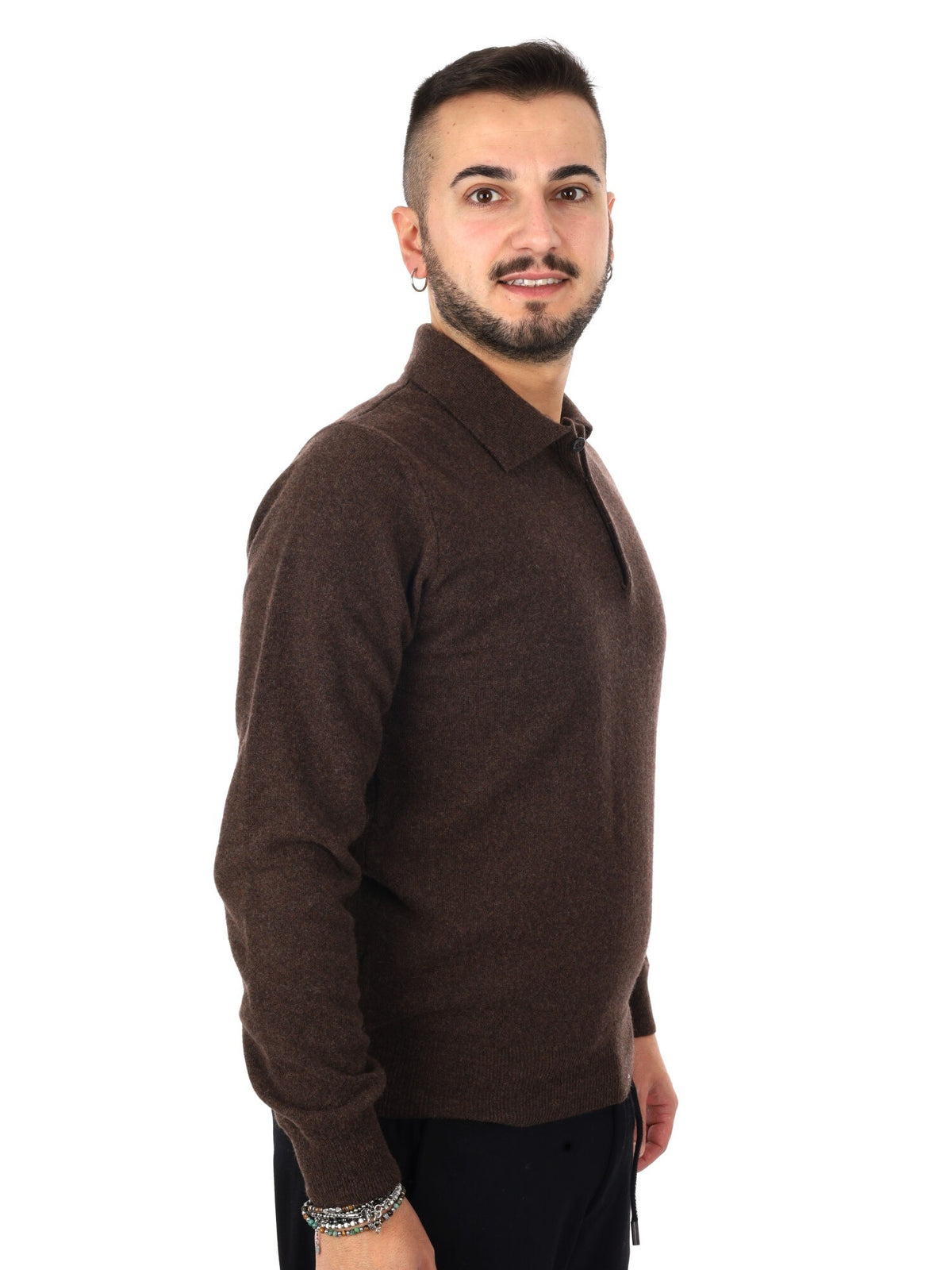 Fb maglia polo cashm da uomo moro