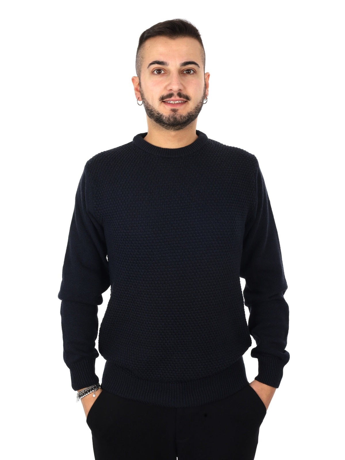 Fb maglia cotone da uomo blu