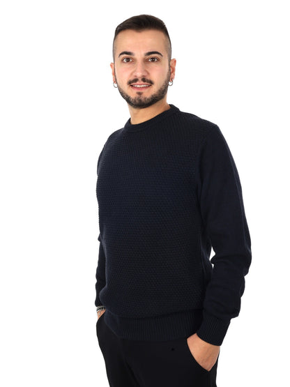 Fb maglia cotone da uomo blu