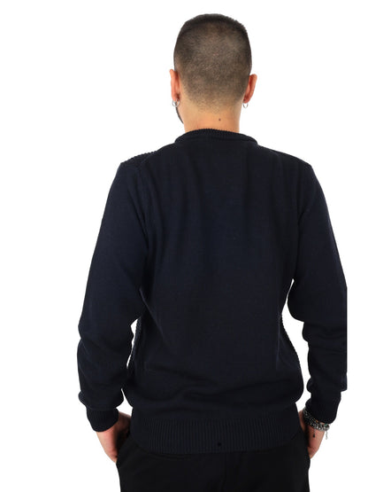 Fb maglia cotone da uomo blu