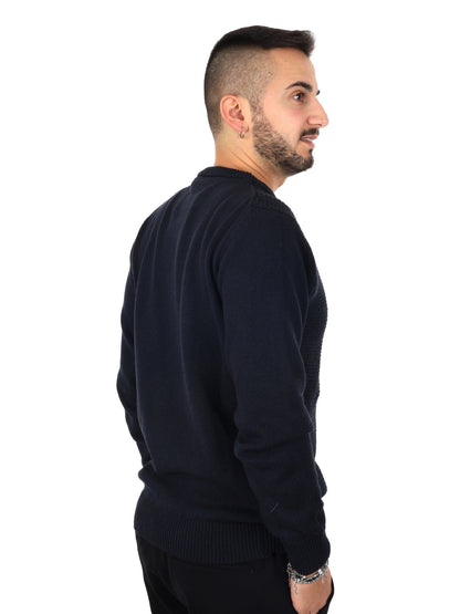 Fb maglia cotone da uomo blu
