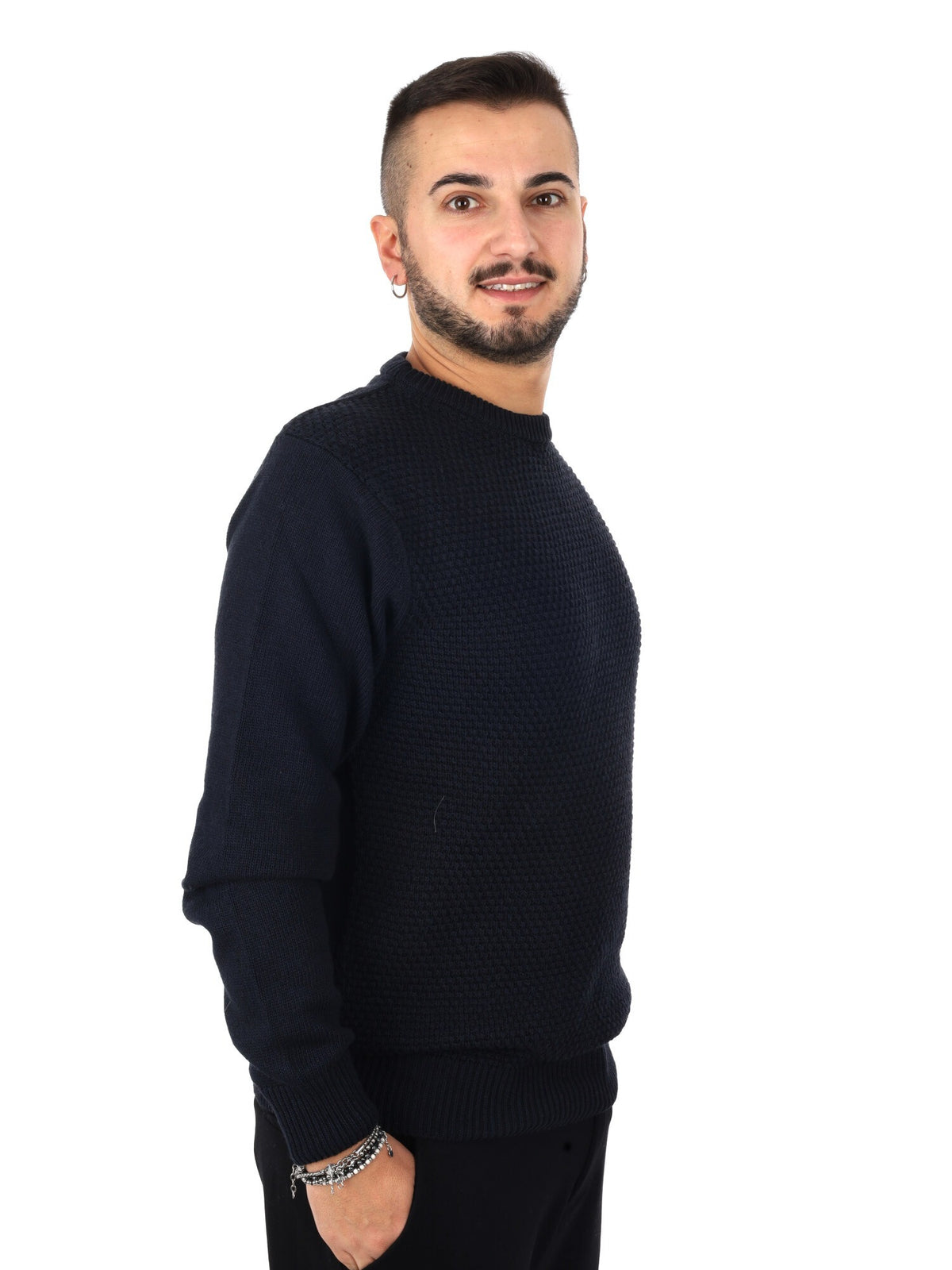 Fb maglia cotone da uomo blu