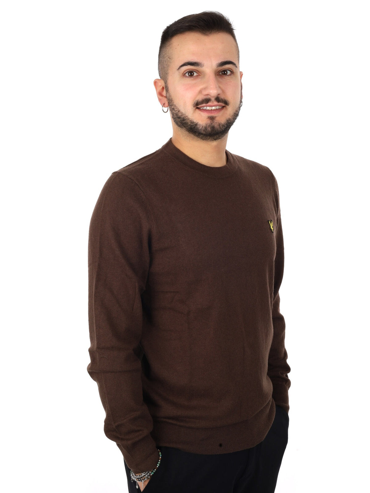 Lyle&scott maglia co da uomo ebano