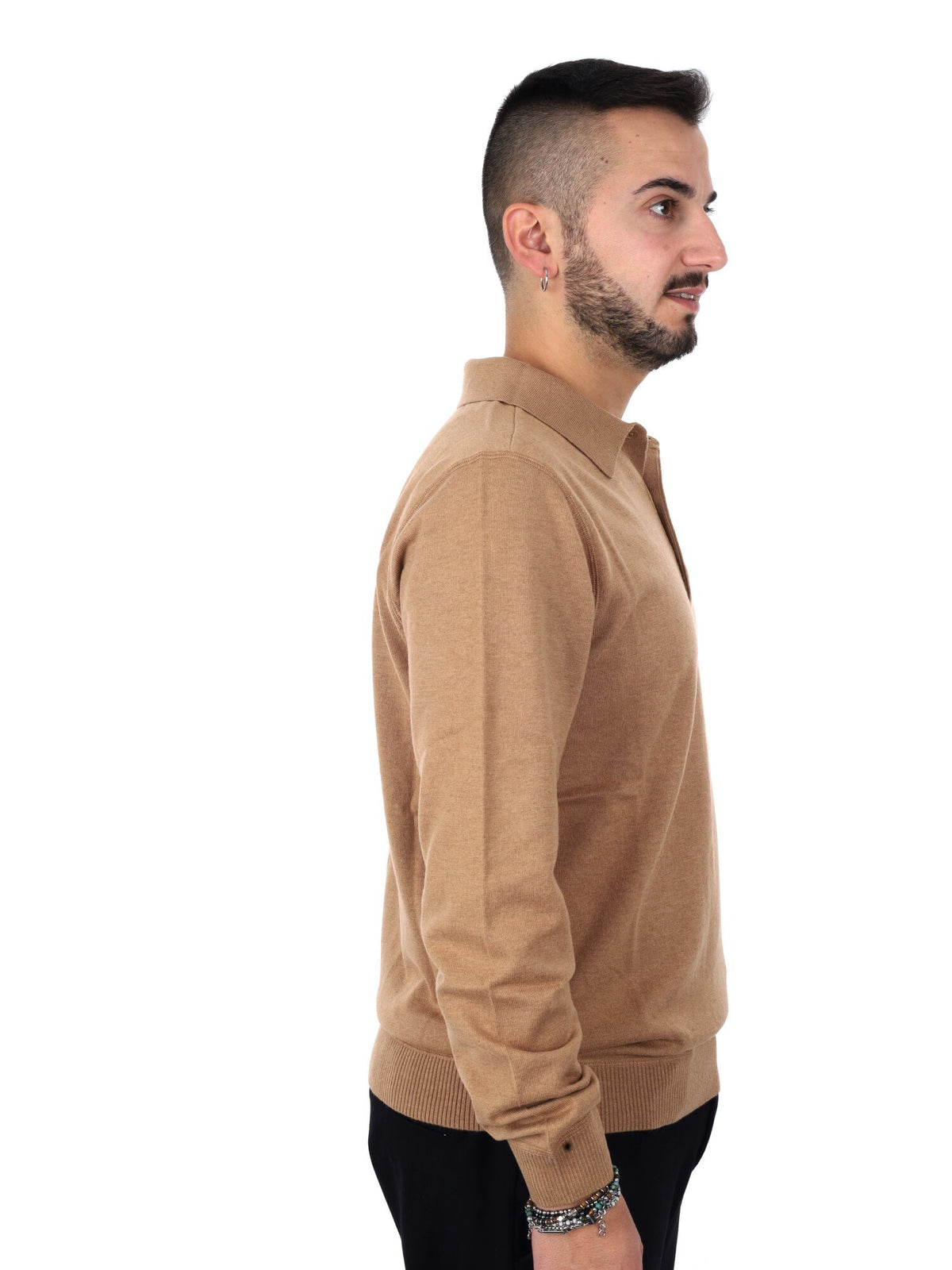 SUN68 maglia polo da uomo cammello